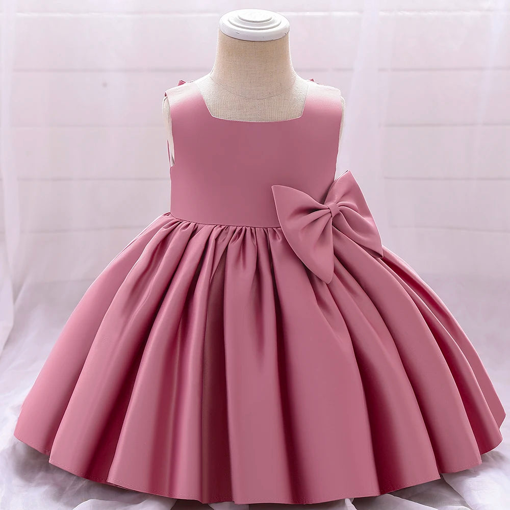 Big-Bow Party Dress 3M to 10Y - More colours to choose