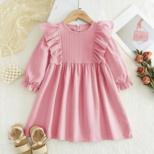 Plain Casual Dress 3Y to 7Y