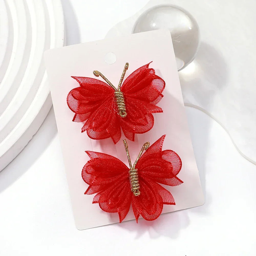 2Pcs/Set Butterfly Hair Clips - More Varieties to Choose