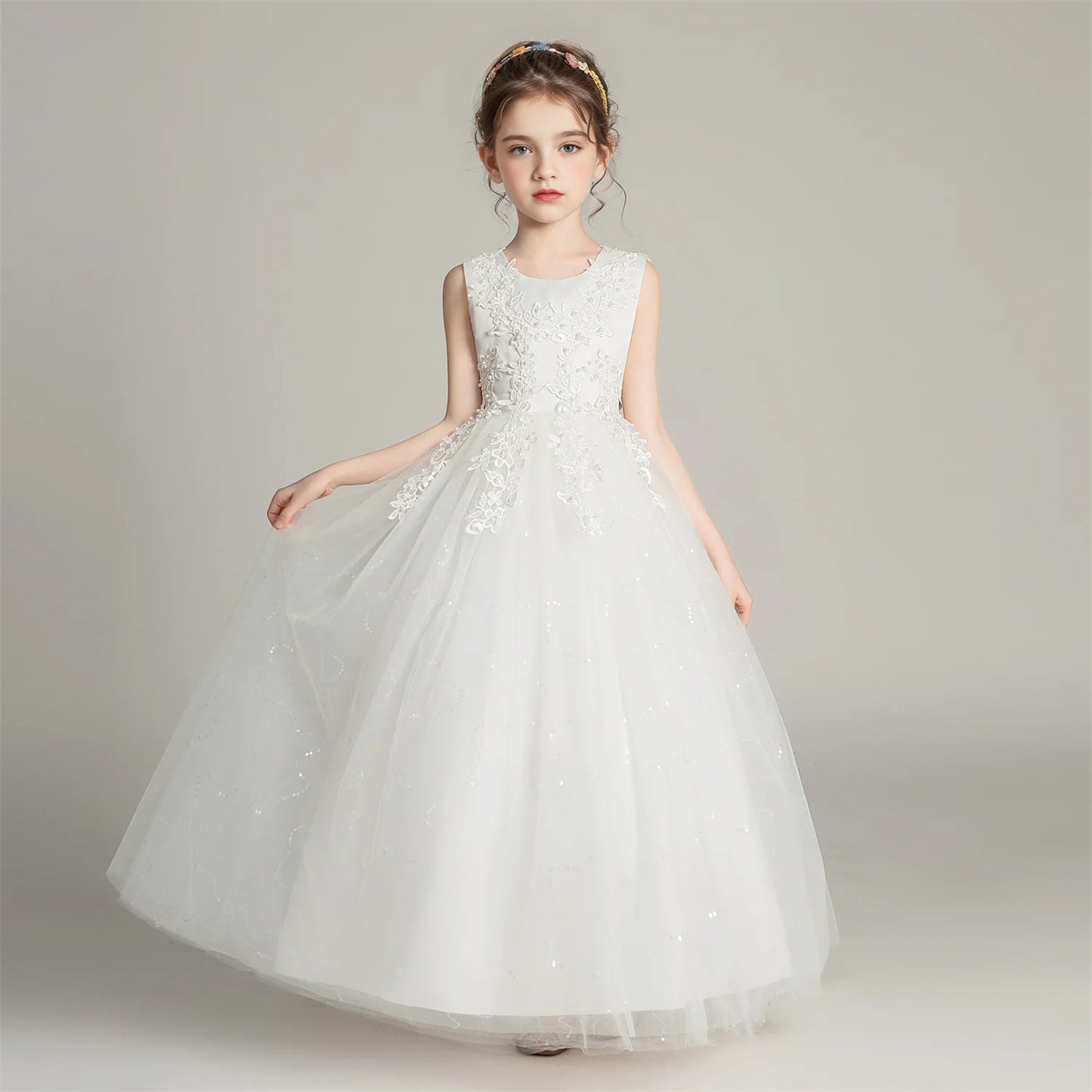 Lace Gown Party Dress 4Y to 12Y - More colours to choose