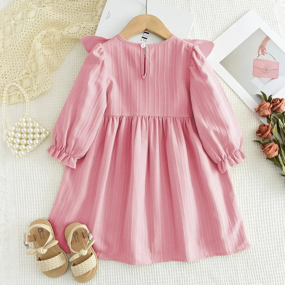 Plain Casual Dress 3Y to 7Y