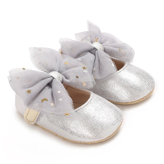 Silver & White Baby Girls Shoes 0M to 18M - More varieties to choose