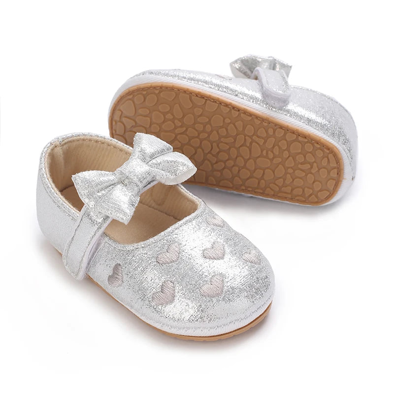 Silver & White Baby Girls Shoes 0M to 18M - More varieties to choose