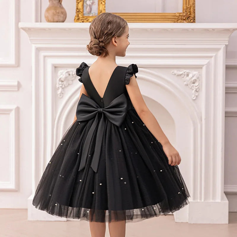 Tulle Bow Party Dress Backless 4Y to 6Y - More colours to choose