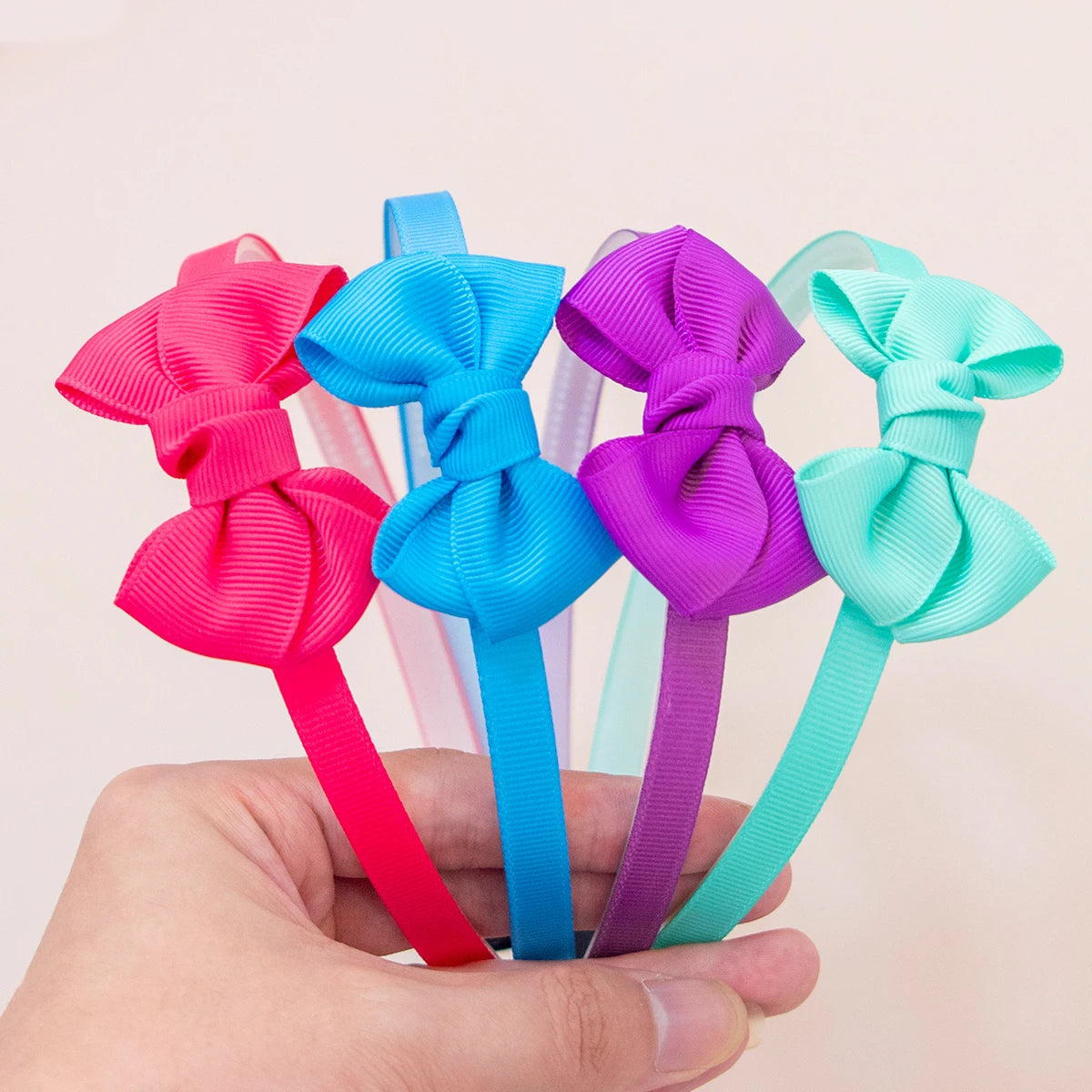 4pcs Ribbon Hair Bows Headbands