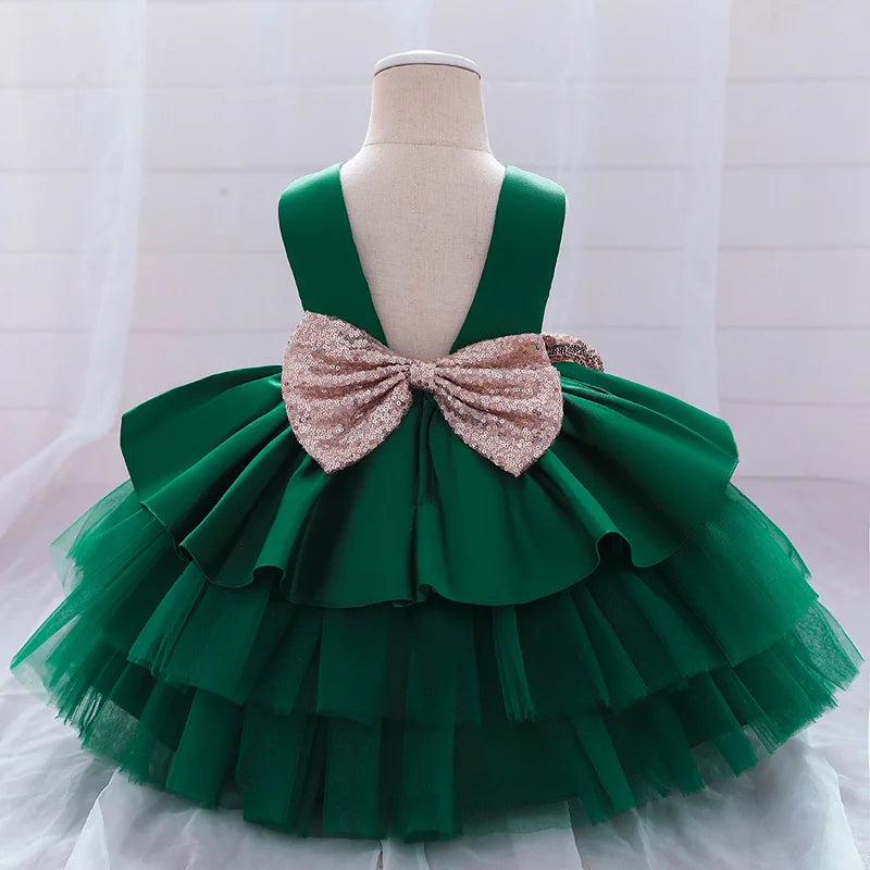Sequin Bow Party Dress 6M to 5Y - More colours to choose