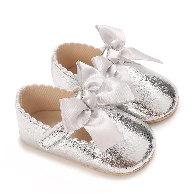 Silver & White Baby Girls Shoes 0M to 18M - More varieties to choose