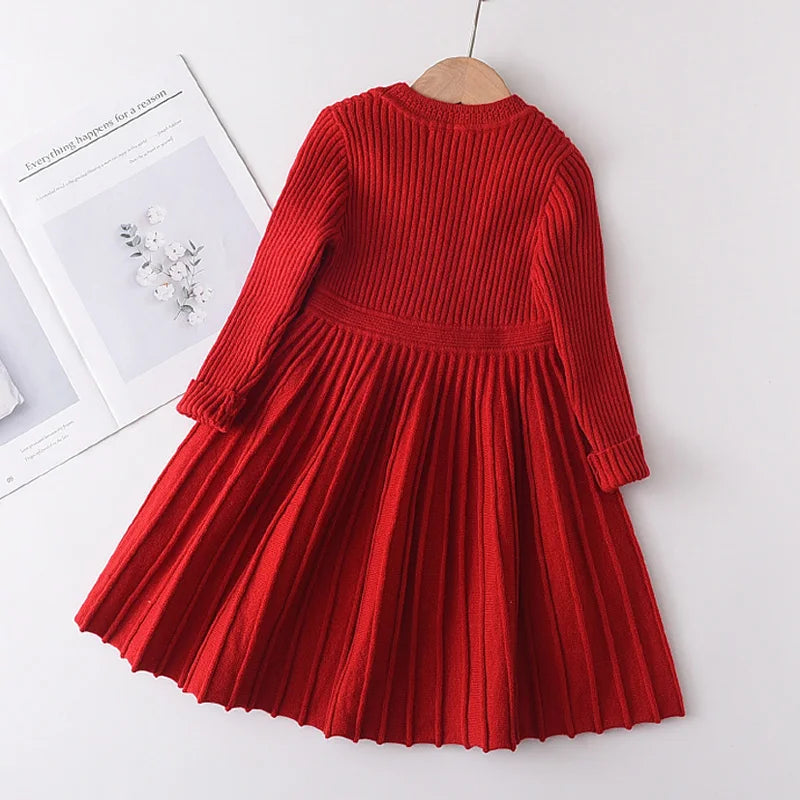 Warm Sweater Casual Dress 2Y to 6Y
