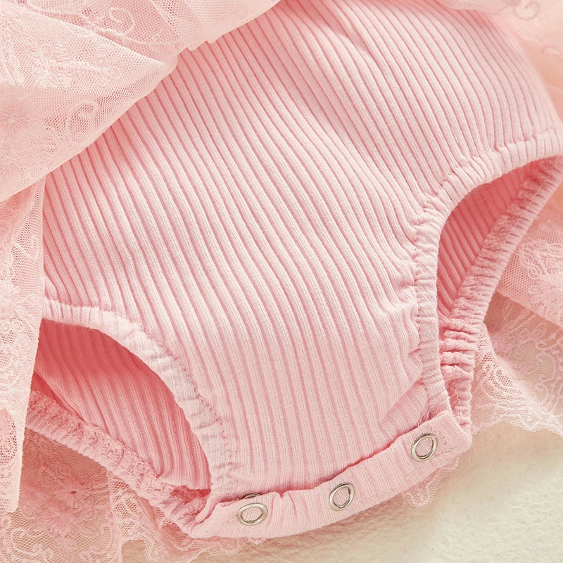 Lace Romper Party Dress with Headband 3M to 18M - More colours to choose