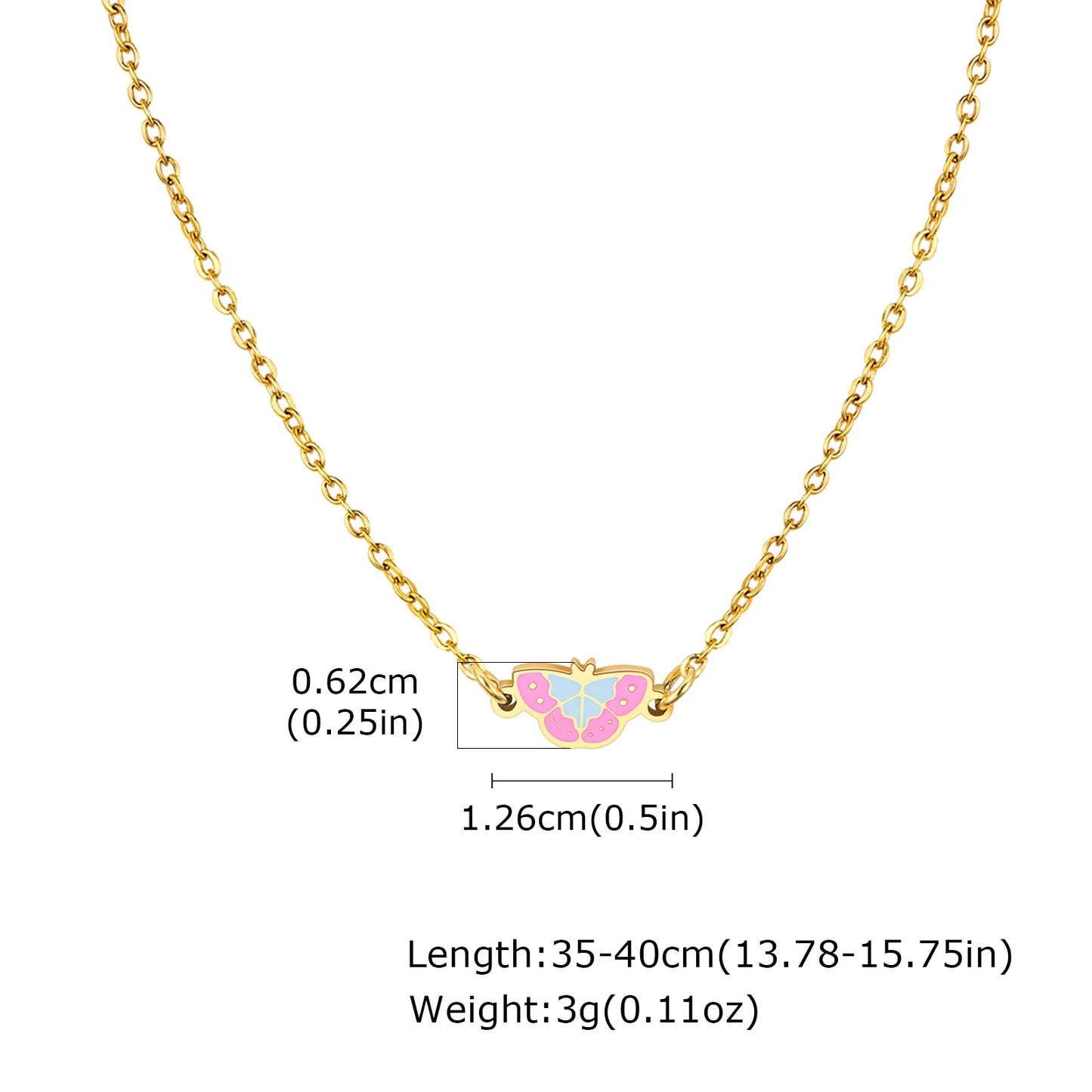 Butterfly Pendent Stainless Steel Necklaces and Bracelet