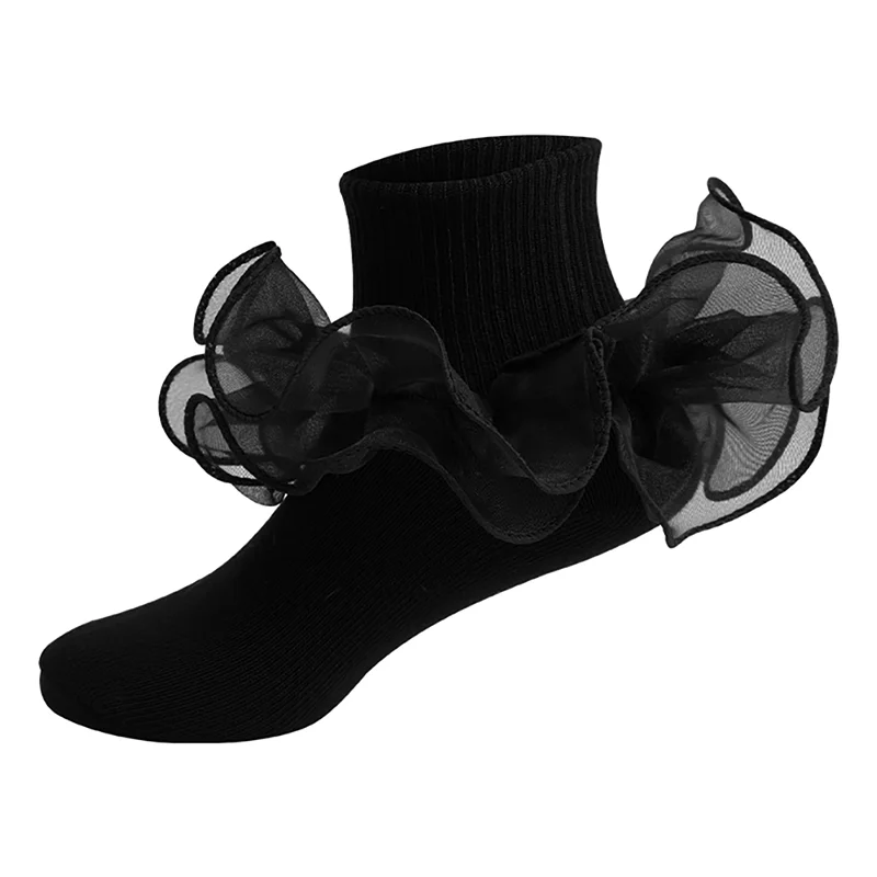 Large pleated lace socks 1Y to 9Y - More colours to choose