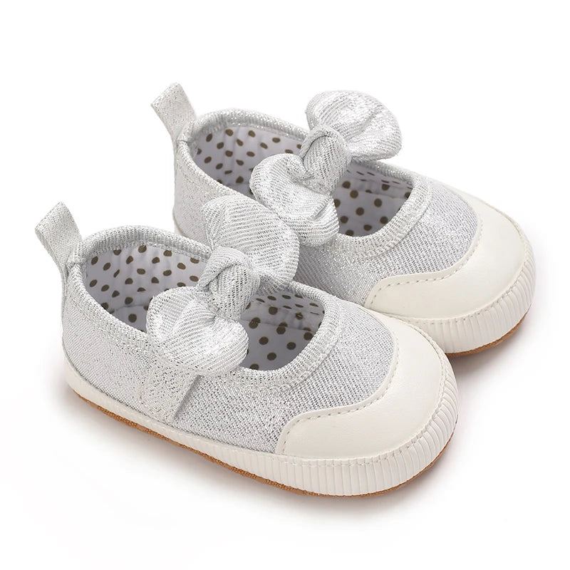 Silver & White Baby Girls Shoes 0M to 18M - More varieties to choose