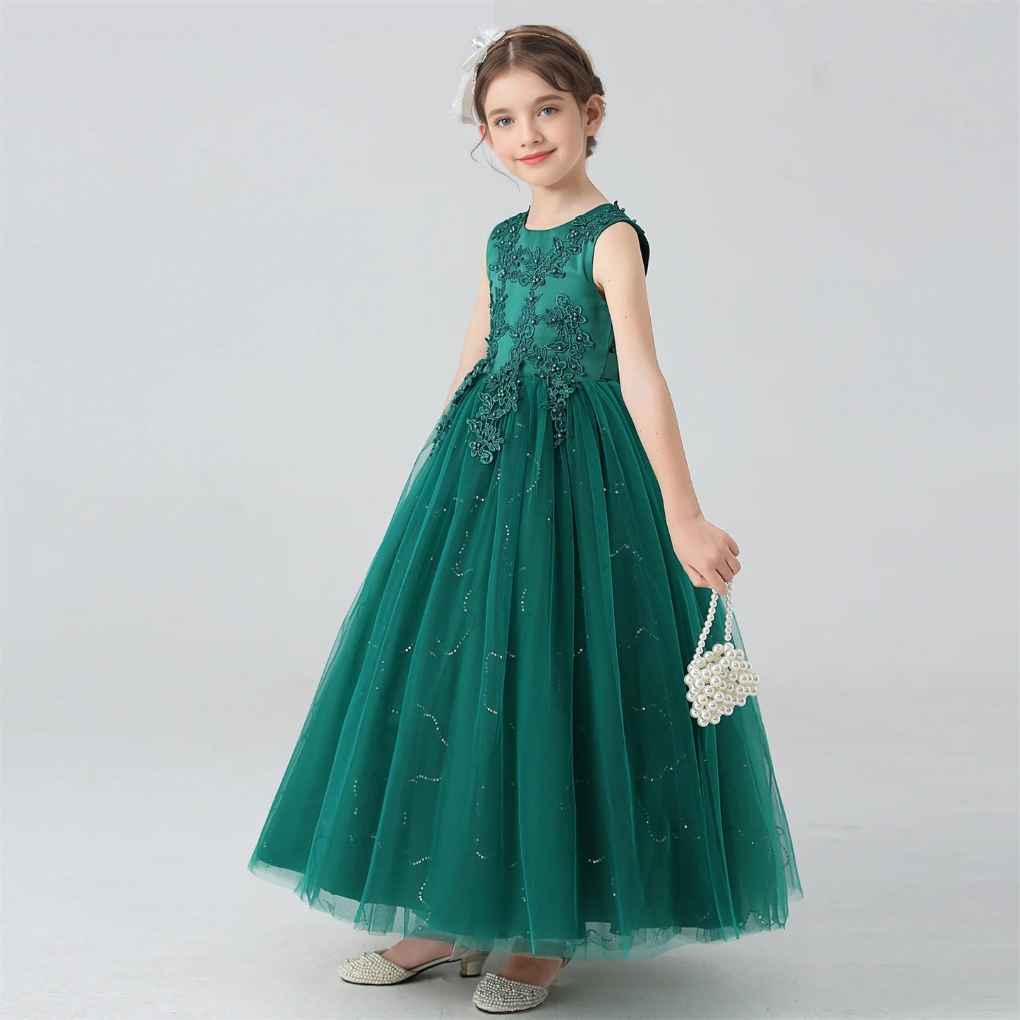Lace Gown Party Dress 4Y to 12Y - More colours to choose