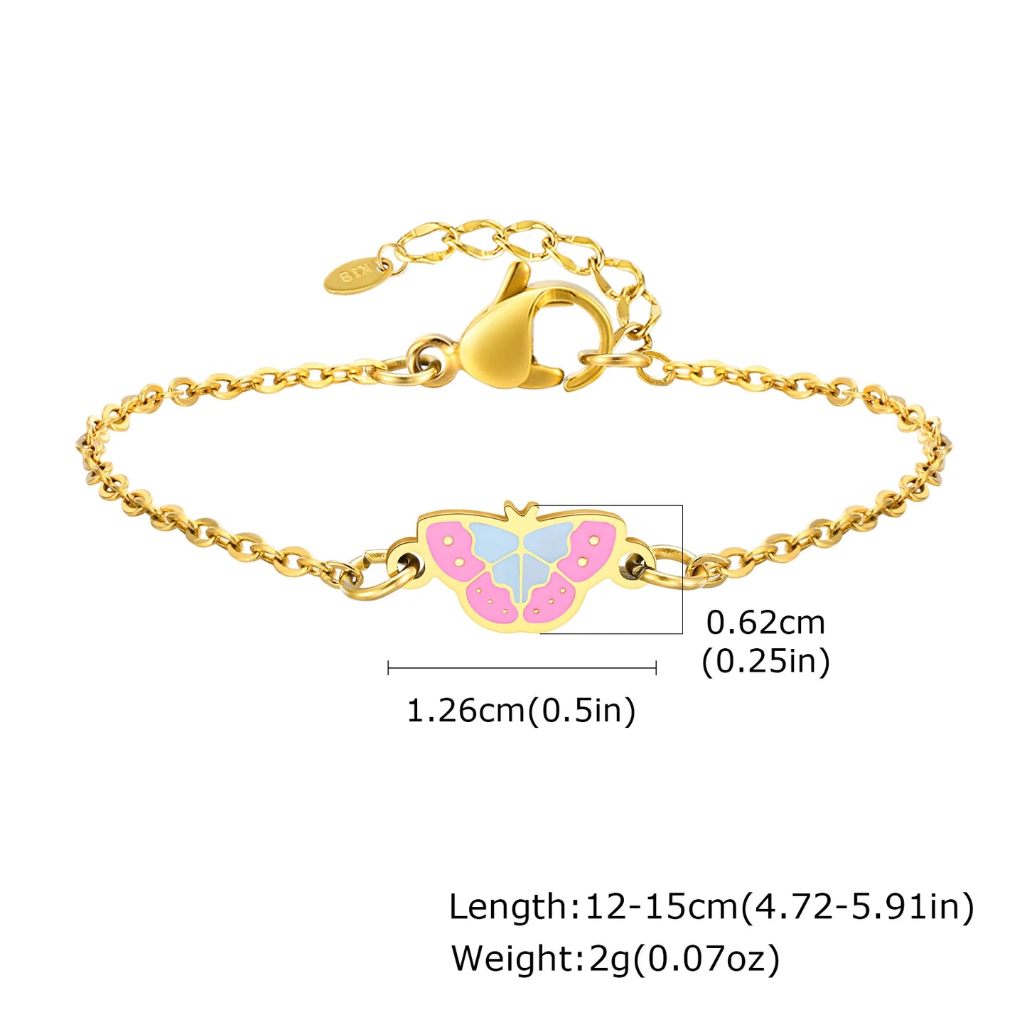 Butterfly Pendent Stainless Steel Necklaces and Bracelet