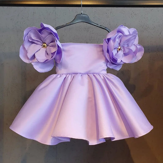 Shoulder Floral Party Dress 6M to 6Y - More colours to choose