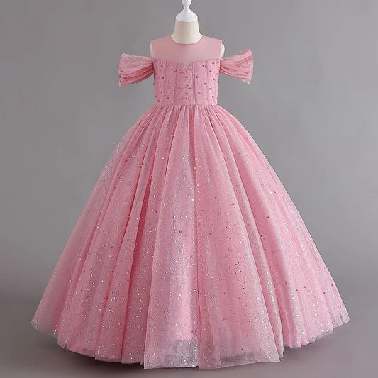 Sleeveless Mesh Party Dress 4Y to 14Y - More colours to choose