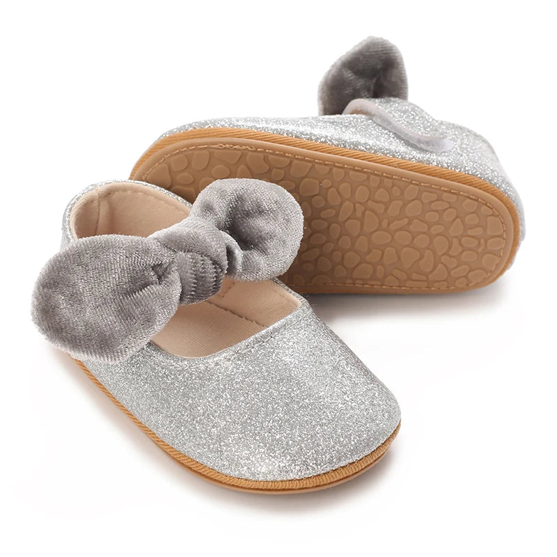 Silver & White Baby Girls Shoes 0M to 18M - More varieties to choose